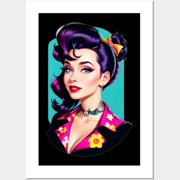 Rockabilly Girl 03 Wall Art by CGI Studios